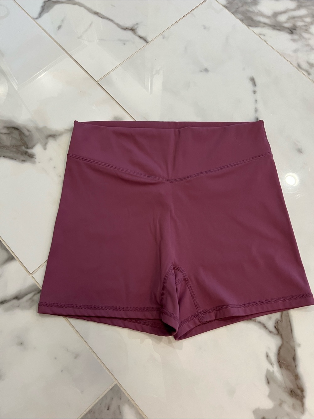 Women's High-Rise Athletic Shorts in Plum